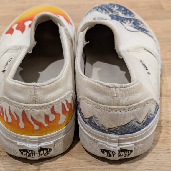 Van's Custom Painted Canvas Flats - size 6 - Picture 4 of 5